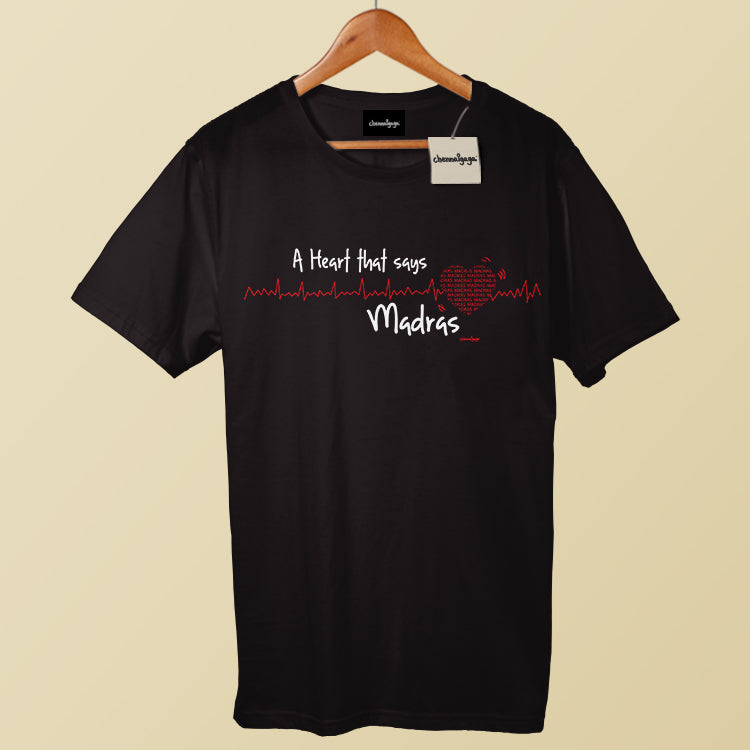 A Heart that says Madras tshirt – Chennaigaga