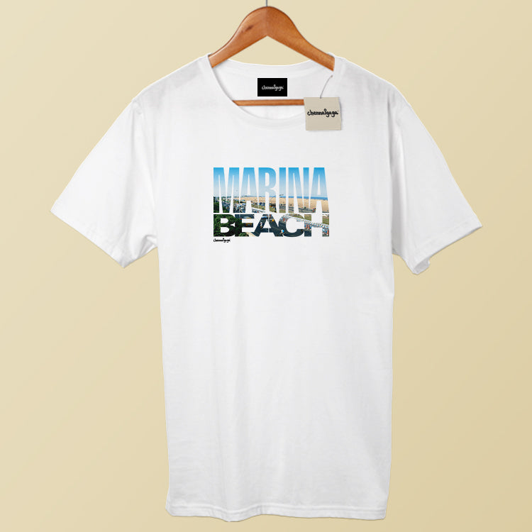 Marina Beach souvenir tee - White