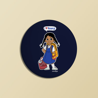 I love Rosary - Magnet 'n' Badge